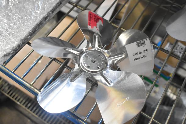 Avantco Ice Condenser Fan Blade, model 19435173, stainless steel, new, marked "Fan Blade Made in EU."