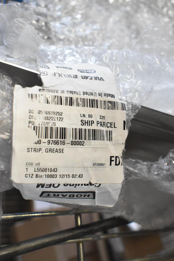 Brand new Vulcan strip grease, model 00-976616-00002, labeled on packaging, with minor scratches and dents.