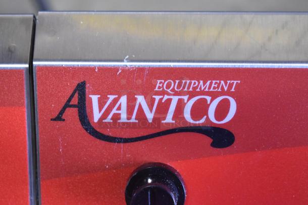 Avantco dual tank electric fryer with logo, slight surface scratches visible, 2024 model 177F202, 208-240V.