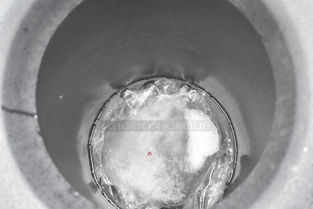 3 brand new trash can shells, including 2 black poly and 1 wood pattern. Scratch and dent condition.