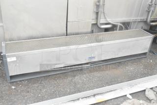 Berner Air Curtain, industrial design, used condition, visible wear on metal casing, includes manufacturer's logo label.
