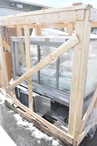 Federal Industries ITR6034 refrigerated bakery display case, 60", brand new scratch and dent, visible broken glass, crated.