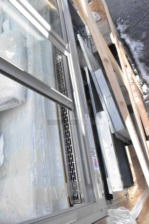 Federal Industries ITR6034 bakery display case, 60-inch, scratch and dent condition, visible broken glass top.