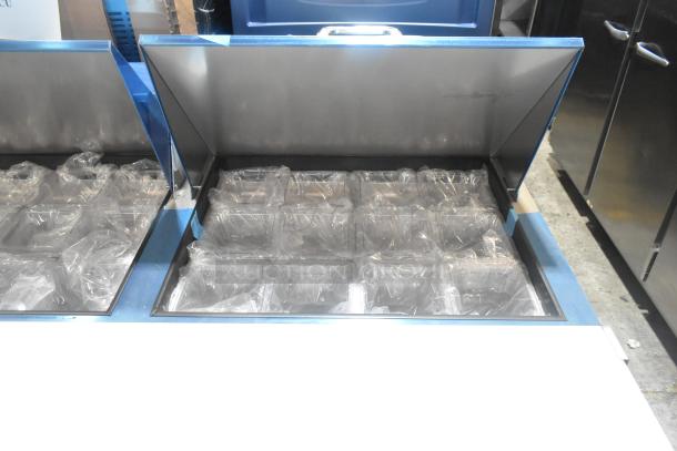 Hoshizaki SR72B-30MD4 Mega Top Prep Table, 4 drawers, 1 door, new scratch and dent, bain marie, 115V, 1 phase.