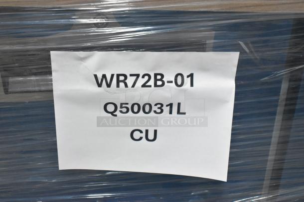 Hoshizaki WR72B-01 commercial cooler, brand new, scratch and dent, 3-door, 115 volts, labeled with "WR72B-01 Q50031L CU".