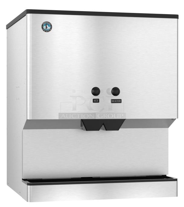 BRAND NEW 2024 Hoshizaki DM-200B Ice and Water Dispenser, 200 lbs capacity, stainless finish. Scratch and dent condition.