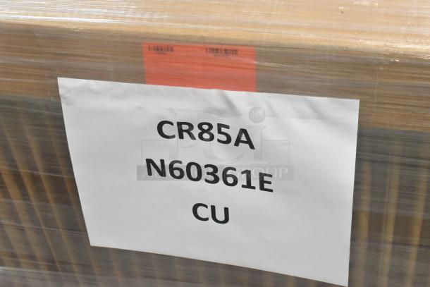 Brand new Hoshizaki CR85A 2-drawer chef base, with visible model tags. Scratch and dent condition.