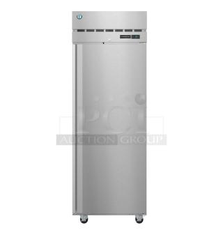 Brand new Hoshizaki F1A-FS commercial single door reach-in freezer, 2023 model, 115V, scratch and dent condition.
