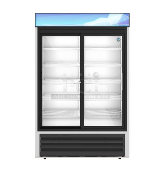 BRAND NEW 2024 Hoshizaki RM-45-SD-HC commercial 2-door cooler. Scratch and dent. 115V, 1 Phase. Includes white wire shelves.