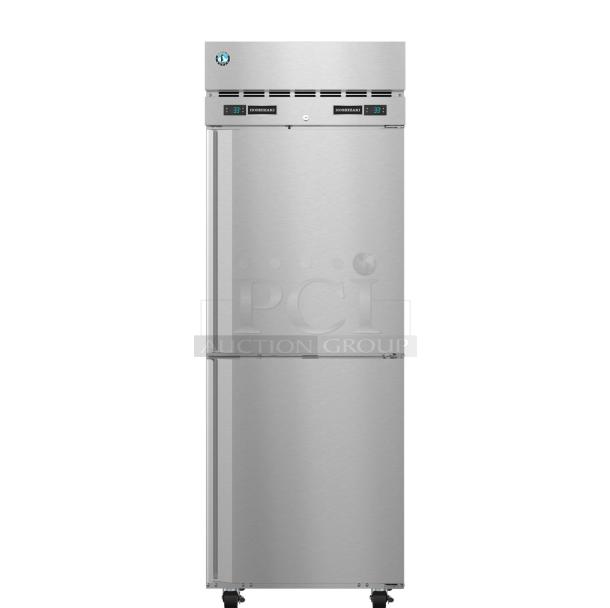 2022 Hoshizaki DT1A-HS dual temp cooler/freezer, two half-size doors, stainless steel. Brand new, scratch and dent, 115V, 1 Phase.