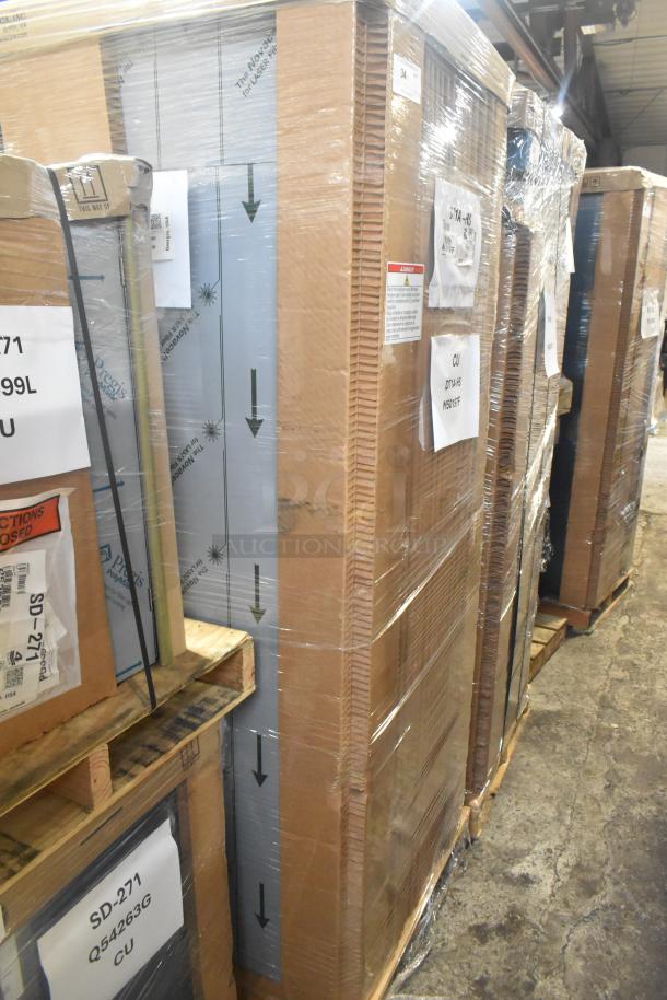 New Hoshizaki DT1A-HS commercial dual temp cooler/freezer, 115V, 1 Phase, in packaging with labels and shipping materials.