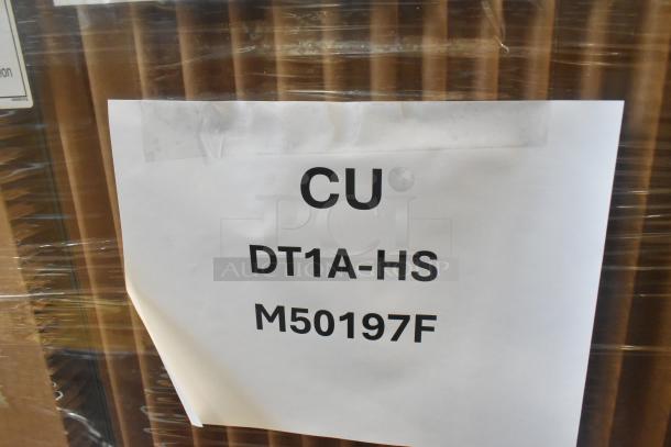 Brand new 2022 Hoshizaki DT1A-HS dual temp cooler/freezer with slight scratches, 115V, shown with label "CU DT1A-HS M50197F".