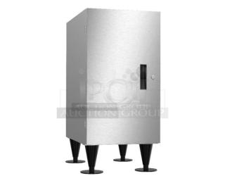 2025 Hoshizaki SD-271 commercial icemaker/dispenser stand, brand new, slight scratches, lockable doors, stainless steel finish.