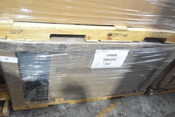 Brand new Hoshizaki UF60A 2025 commercial freezer with minor scratches. Two-door undercounter design. 115V, 1 Phase.