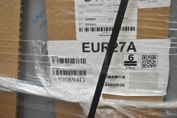 2022 Hoshizaki EUR27A undercounter cooler, brand new scratch and dent, model EUR27A, 115V, 1 phase. Labels visible.