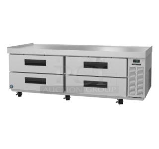 Brand new Hoshizaki R2A-FS Chef Base, model CR72A, with 4 drawers, 115 volts, 1 phase, stainless steel, minor scratches and dents.