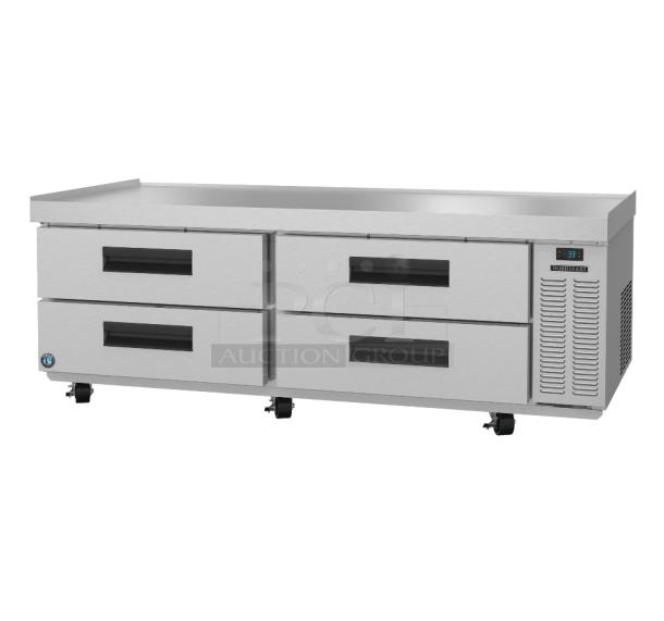 BRAND NEW SCRATCH AND DENT! 2025 Hoshizaki R2A-FS Commercial 4 Drawer Chef Base, model CR72A, 115V, 1 phase, with digital display.