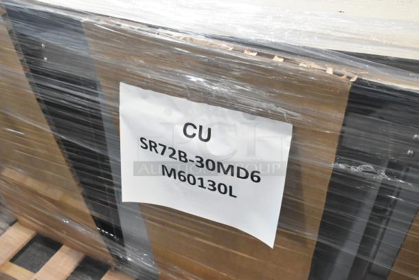 Brand new 2023 Hoshizaki SR72B-30MD6 commercial prep table, scratch and dent, with 4 drawers and visible model label.