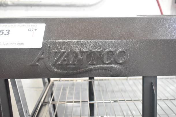 Brand new Avantco 177HDC48 heated display case. Features 3 shelves, sliding doors, 115V power. Marked "Avantco."
