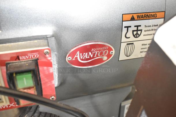 Avantco 177MX20H commercial mixer, brand new with scratches and dents. Features fault, warning labels, and power switch.