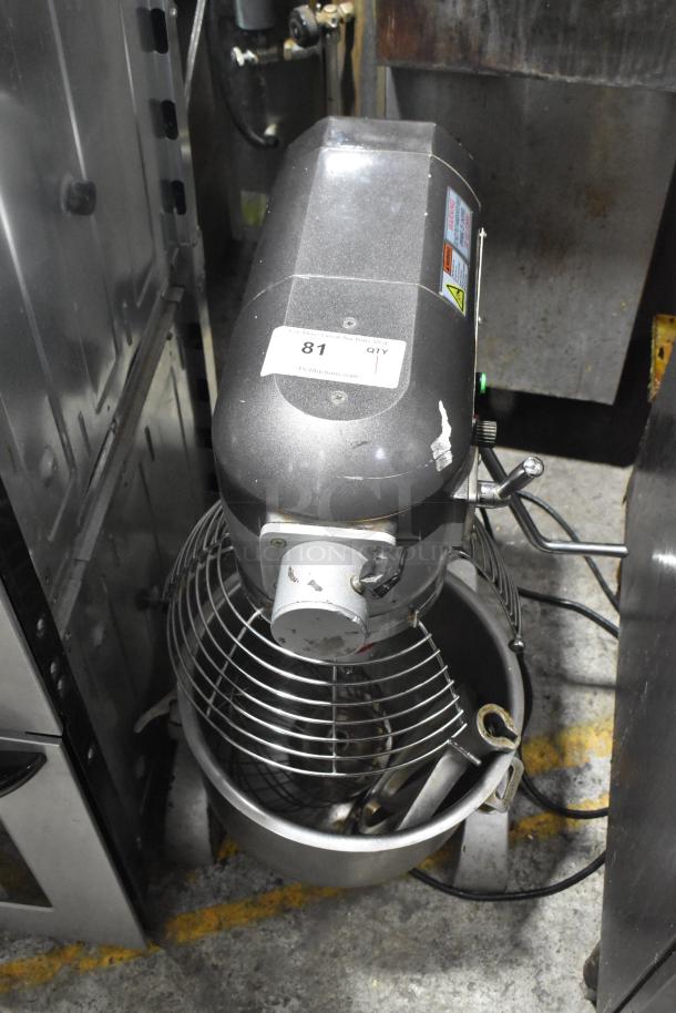 General GEM120 Commercial 20 Quart Planetary Mixer with bowl, guard, paddle, whisk attachments. 110V, 1 Phase. Good condition.