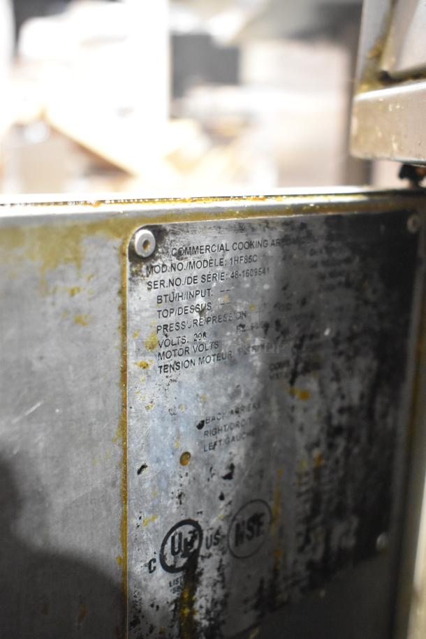Hobart 1HF85C Commercial Electric Fryer, 208V, model plate visible, used condition, industrial kitchen equipment.