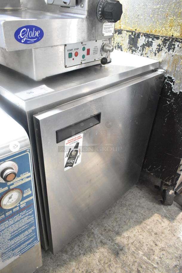 2017 Delfield 406CAP-DD1 undercounter cooler, stainless steel, single door, 115V, 1 phase, with external controls.