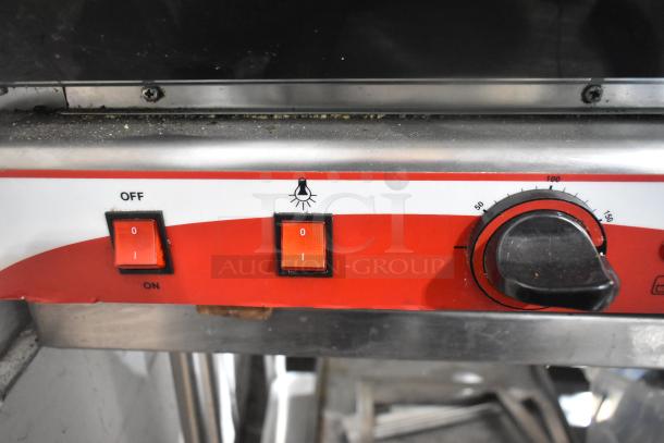 Empero EMP.PFE4-U countertop convection patisserie oven controls, showing power and temperature settings, in used condition.