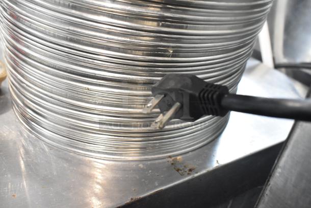 Empura KSP72 prep table plug, showing 115V, 1-phase compatibility. Stainless steel detail hinting durability and commercial use.