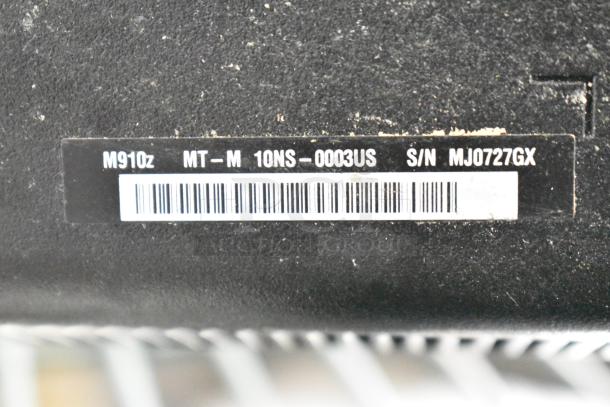 Label of Lenovo ThinkCentre M910z, Model: MT-M 10NS-0003US, S/N: MJ0727GX.