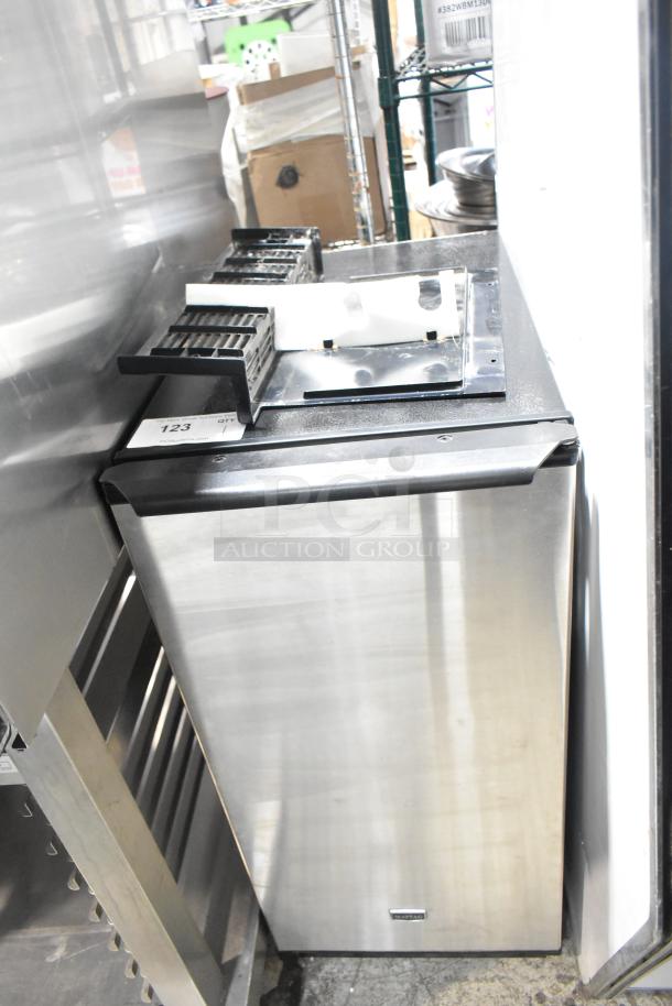 Maytag MIM1555ZRS 0 ice machine, self-contained, 115V, 1 phase. Stainless steel finish, used condition.