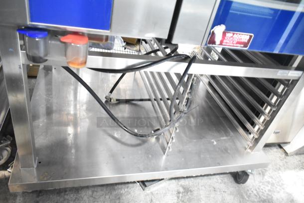 Electrolux Air-o-convect Touchline oven model 9F92225200 on stand with casters, stainless steel, commercial use.