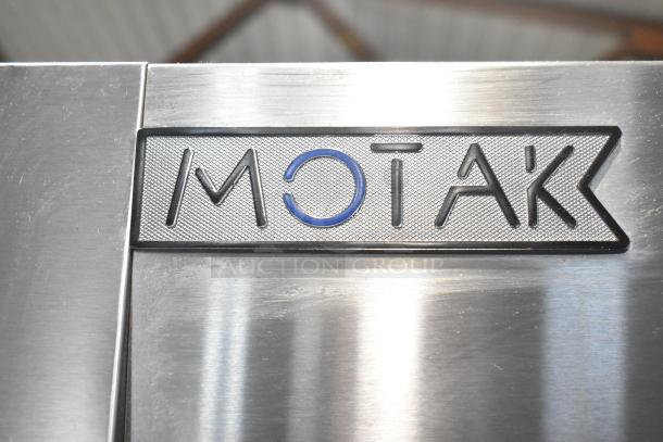Motak logo on stainless steel exterior of the 2023 MSD-1DF-BAL-19-X commercial single door reach-in freezer.