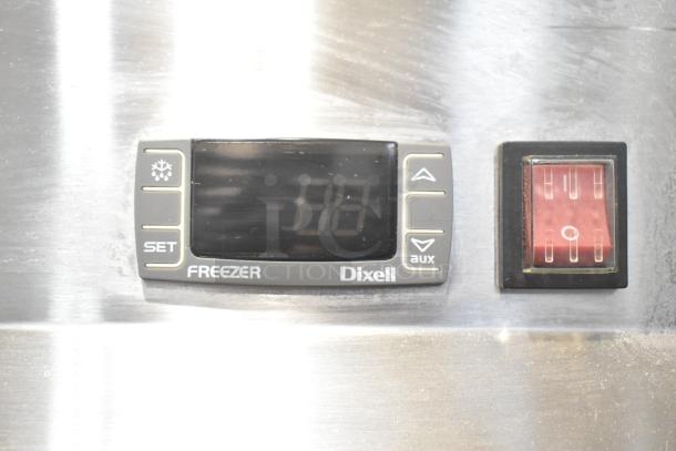 2023 Motak MSD-1DF-BAL-19-X Commercial Freezer control panel, featuring Dixell display and toggle switch.