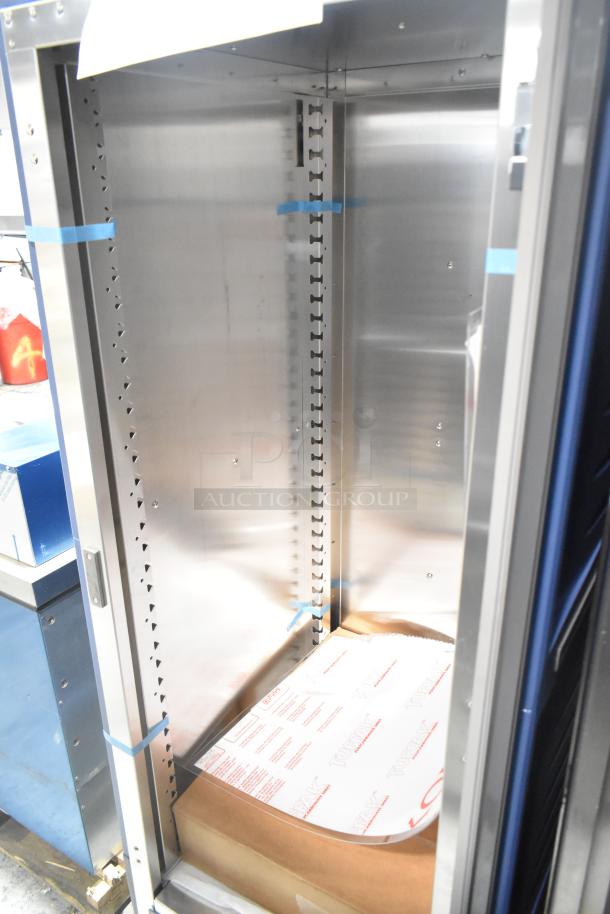 BRAND NEW Metro C539-HLFC-U C5 Hot Holding Cabinet, insulated, low wattage, on casters, missing glass, scratch and dent.