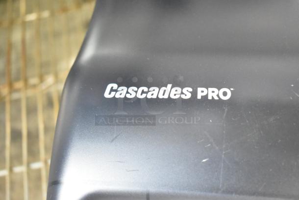A black Cascades PRO item with visible scratches, possibly part of a new Tablecraft CRATE14 serving and display set.