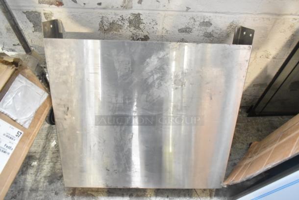 ALL ONE MONEY! tier lot featuring a large metal sheet with visible wear and a blue poly rack. Includes various miscellaneous items.