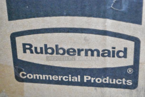Box displaying Rubbermaid® logo, cardboard shows some scratches. Contains brand new Rubbermaid® 2124078 Amenity Organizer.