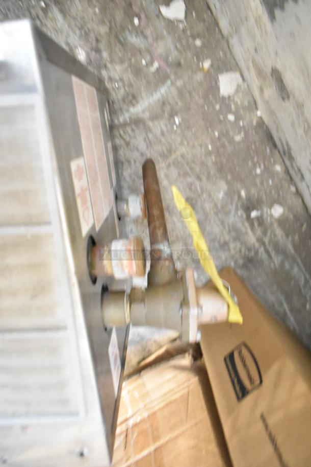 Hatco C-15 Commercial Booster Water Heater, 480V, 3 Phase, showing piping connections and labels.