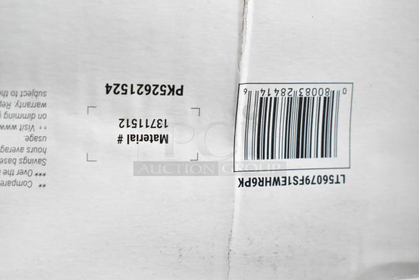 IN ORIGINAL BOX! Halo LT56079FS1EWHR6PK baffle downlight set, new condition. Box shows SKU, material number, and barcode.