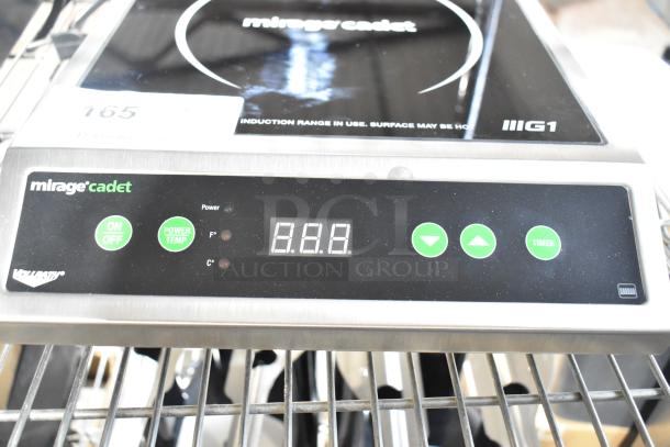 Vollrath 59300 Mirage Cadet Induction Range, 120V, 1 Phase. Features digital controls, sleek design, and visible branding.