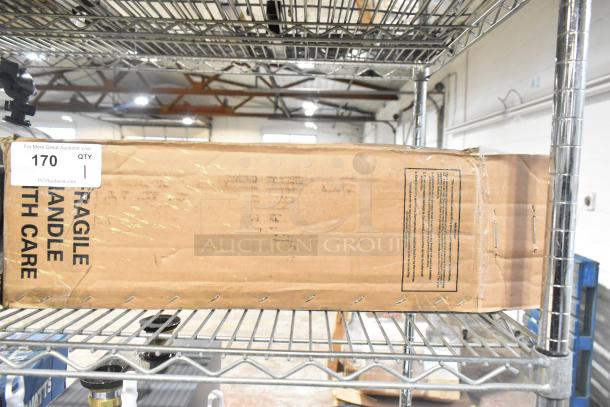 BRAND NEW Crathco Double 5 Gallon Refrigerated Beverage Dispenser Bowl and Drip Tray in box with visible dents.