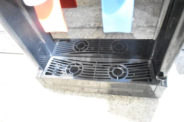 Avalon A1CTWTRCLRBLK countertop water cooler, hot/cold dispenser, top-loading, black, 115V, 1-phase, visible drip tray.