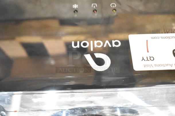 Avalon A1CTWTRCLRBLK countertop water cooler dispenser with hot/cold function, 115V, and visible brand logo.