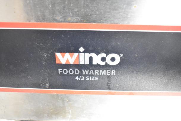 Winco FW-L600 Countertop Food Warmer, 120V, 1 Phase, brand label visible, 4/3 size, metal casing.
