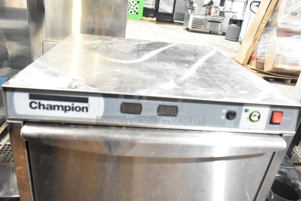 Champion UH130B Commercial Undercounter Dishwasher, stainless steel, visible controls, 120-208/230V, 1 Phase.