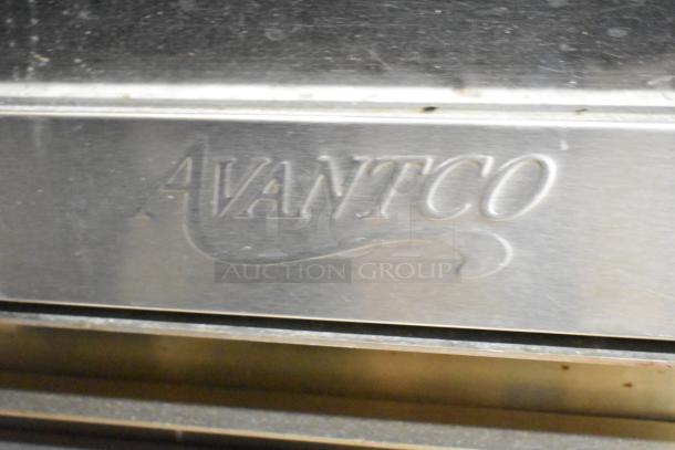 Avantco double deck countertop oven, model 177DPO18DD, stainless steel with engraved logo, dual chambers, cooking stones.