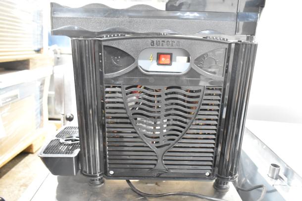 Carnival King 382SMM1 Aurora 1.6 Gallon Frozen Beverage Machine, 115V, black casing, visible switch and Aurora label.