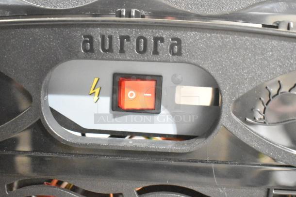 Carnival King Aurora 1 Granita Machine, model 382SMM1. Features power switch and "aurora" branding. 115V, 1.6-gallon capacity.