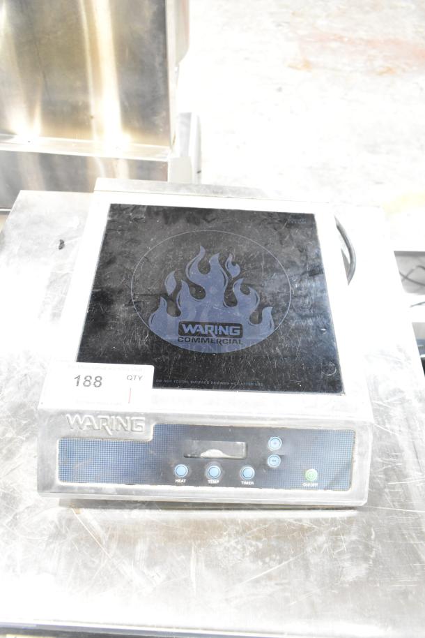 Waring WIH400 Countertop Single Burner Induction Range, 120V, 1 Phase, with control buttons; used condition.